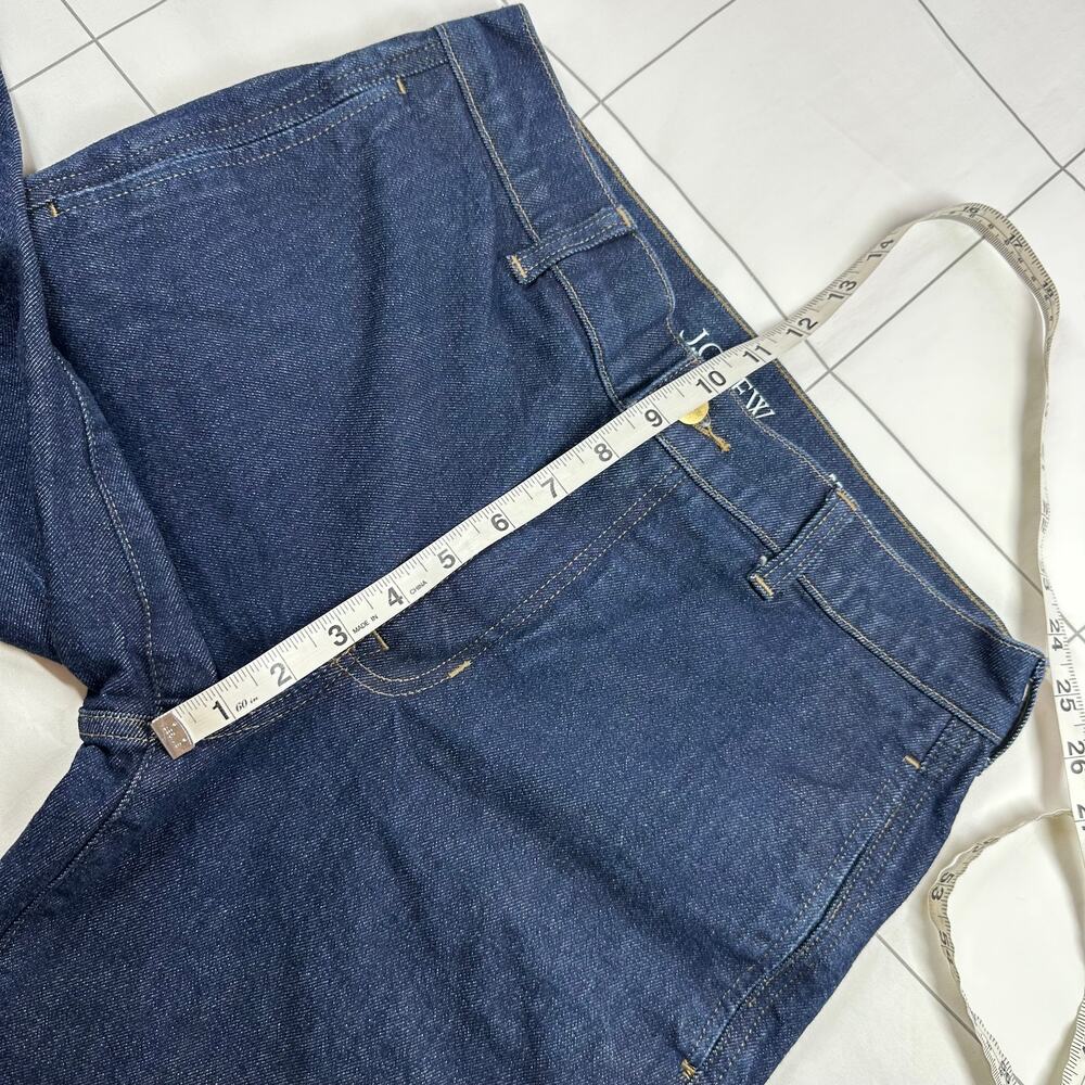 J.Crew Jeans Womens 27 Blue Full Length Slim Wide Trouser Dark Rinse Wash Denim - Picture 11 of 14